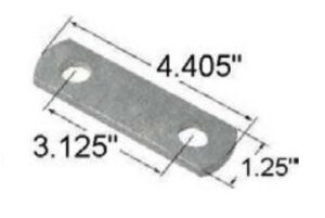 Shackle Strap Kit 3 1/8" hole ctr 1-1/4"W x 4-1/2"L (qty4)